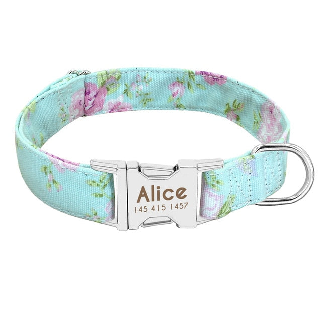 Nylon Personalized Custom Dog ID Tag Collar Engraved Nameplate Pet Cat Collar Anti loss for Small Medium Large Dogs The Clothing Company Sydney