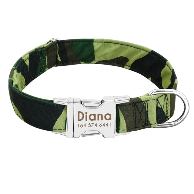 Nylon Personalized Custom Dog ID Tag Collar Engraved Nameplate Pet Cat Collar Anti loss for Small Medium Large Dogs The Clothing Company Sydney