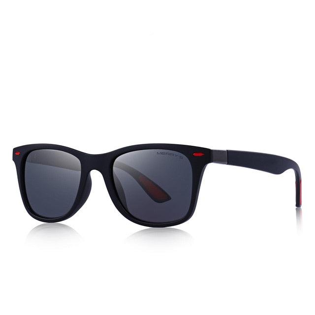 Unisex Classic Retro Rivet Polarized Lighter Design Square Frame Sunglasses Lighter Design Square Frame with UV Protection The Clothing Company Sydney