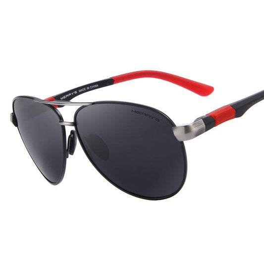 Designer Mens Classic Pilot HD Polarized For Driving Aviation Alloy Frame Spring Legs UV400 Sunglasses The Clothing Company Sydney