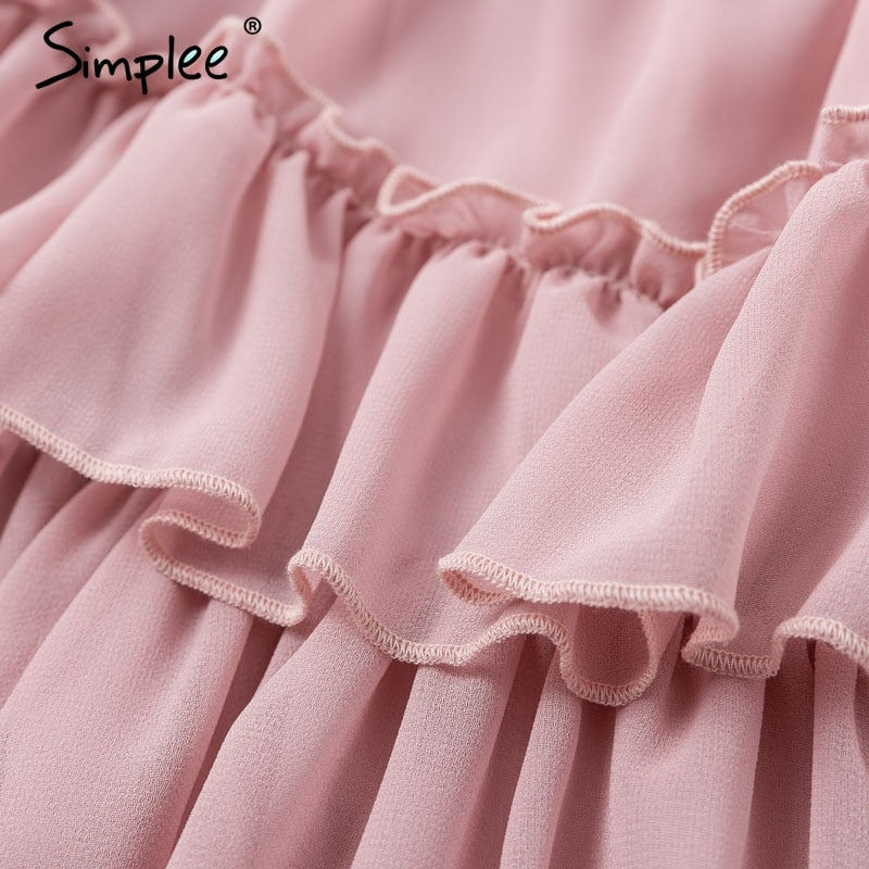Elegant ruffle off shoulder Spaghetti strap chiffon summer dress The Clothing Company Sydney