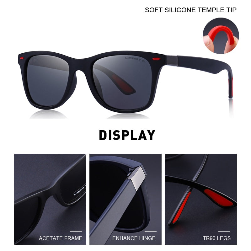Unisex Classic Retro Rivet Polarized Lighter Design Square Frame Sunglasses Lighter Design Square Frame with UV Protection The Clothing Company Sydney