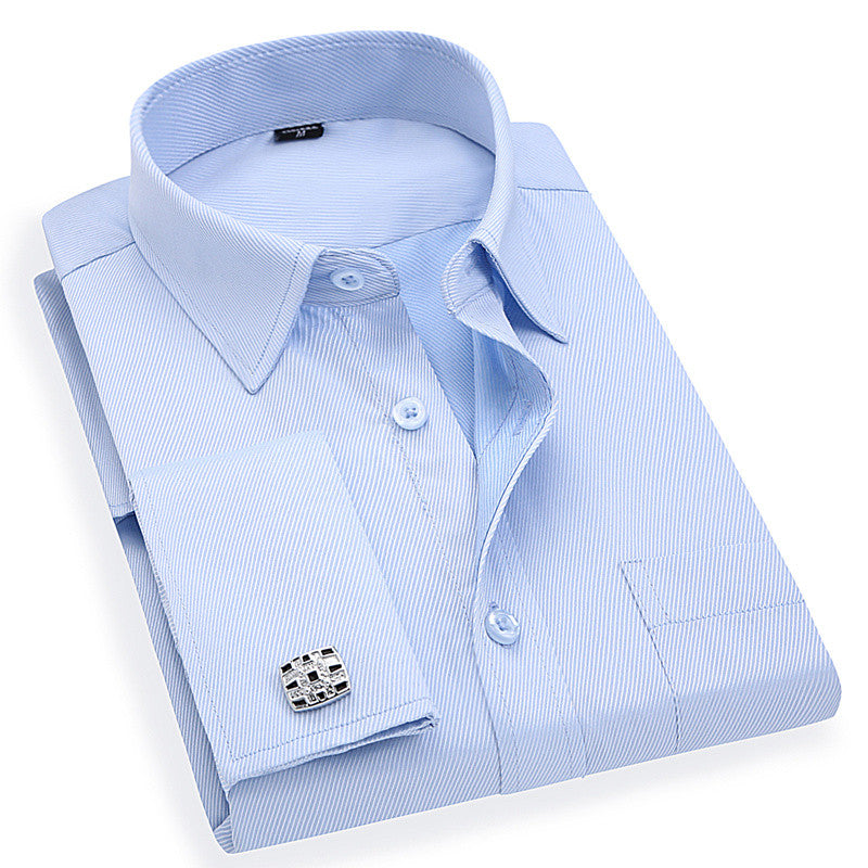 French Cufflinks Long Sleeve Casual Slim Fit French Cuff Dress Shirts For Men The Clothing Company Sydney
