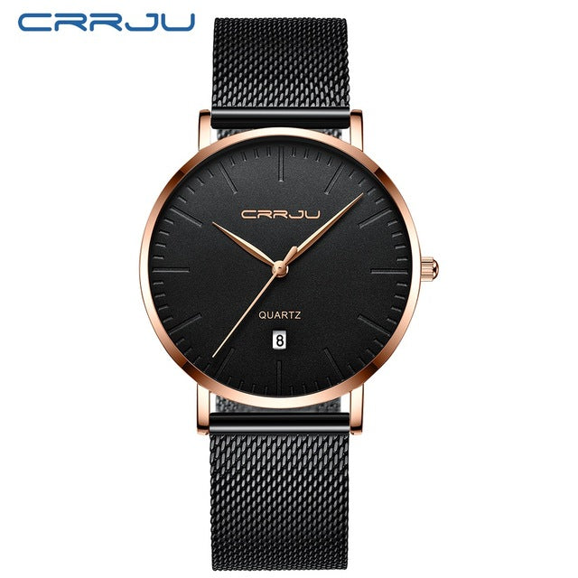 Men's Luxury Blue Waterproof Ultra Thin Date Simple Casual Quartz Watch The Clothing Company Sydney