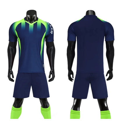 Men's Women's Kids Football Jersey Shorts Set Custom Soccer Uniform Outfit Kids School Team Training Kit The Clothing Company Sydney