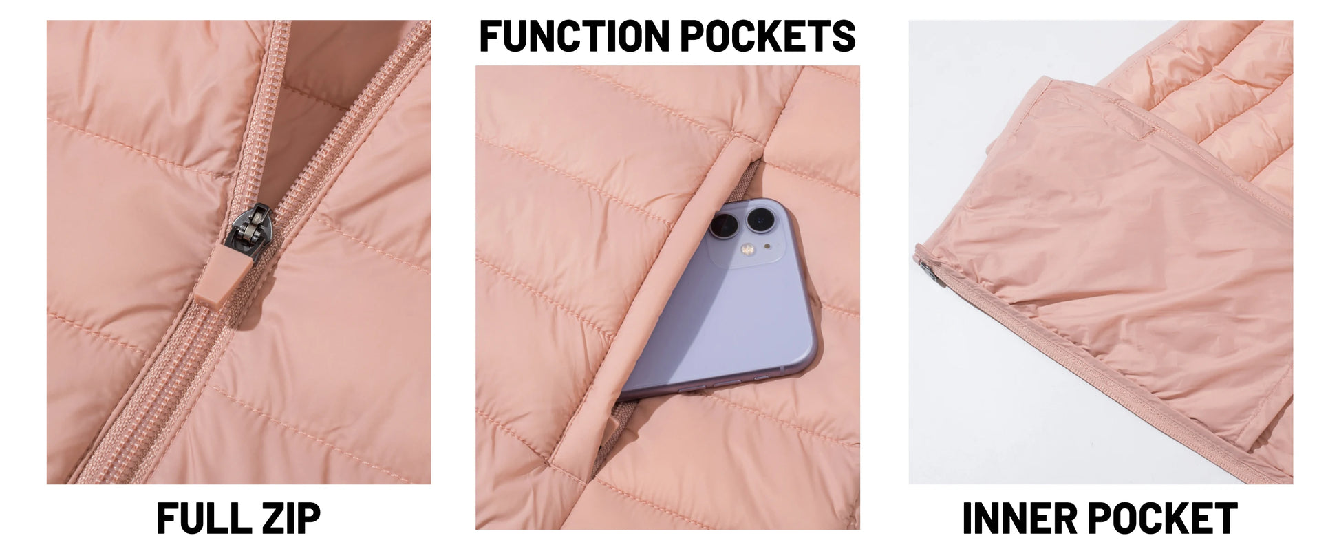 Full Zip Up Hooded Puffer Women's Winter Quilted Warm Down Coats Casual Windbreaker Padded Outwear Outdoor Jacket - The Clothing Company Sydney