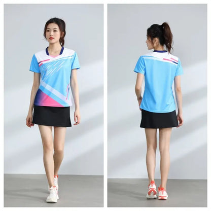 Women's Table Tennis Pastel T-shirts 3D Graphic Printed Badminton Clothes Quick-Drying Jersey - The Clothing Company Sydney