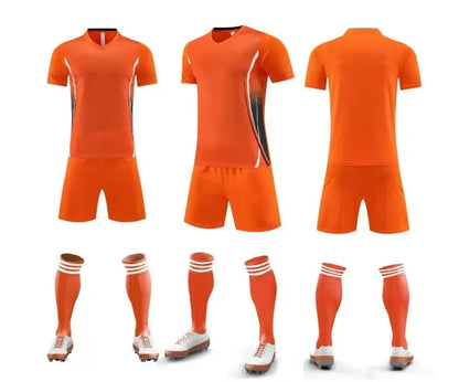 Mens Football Jersey Set Short Sleeve Round Neck Customized Soccer Kits Womens Training Suit - The Clothing Company Sydney