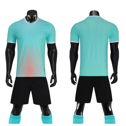 Men's Women's Kids Football Jersey Shorts Set Custom Soccer Uniform Outfit Kids School Team Training Kit The Clothing Company Sydney