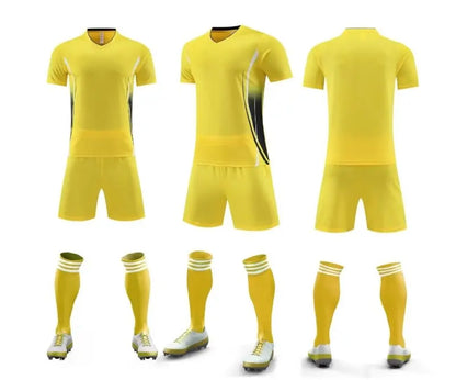 Mens Football Jersey Set Short Sleeve Round Neck Customized Soccer Kits Womens Training Suit - The Clothing Company Sydney
