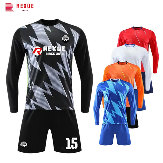 Mens Womens Kids Long Sleeve Football Jersey Set  Team Soccer Training Match Sports Uniform Suit The Clothing Company Sydney