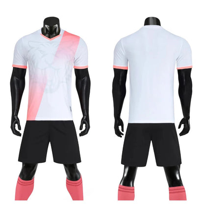 Men's Women's Kids Football Jersey Shorts Set Custom Soccer Uniform Outfit Kids School Team Training Kit The Clothing Company Sydney