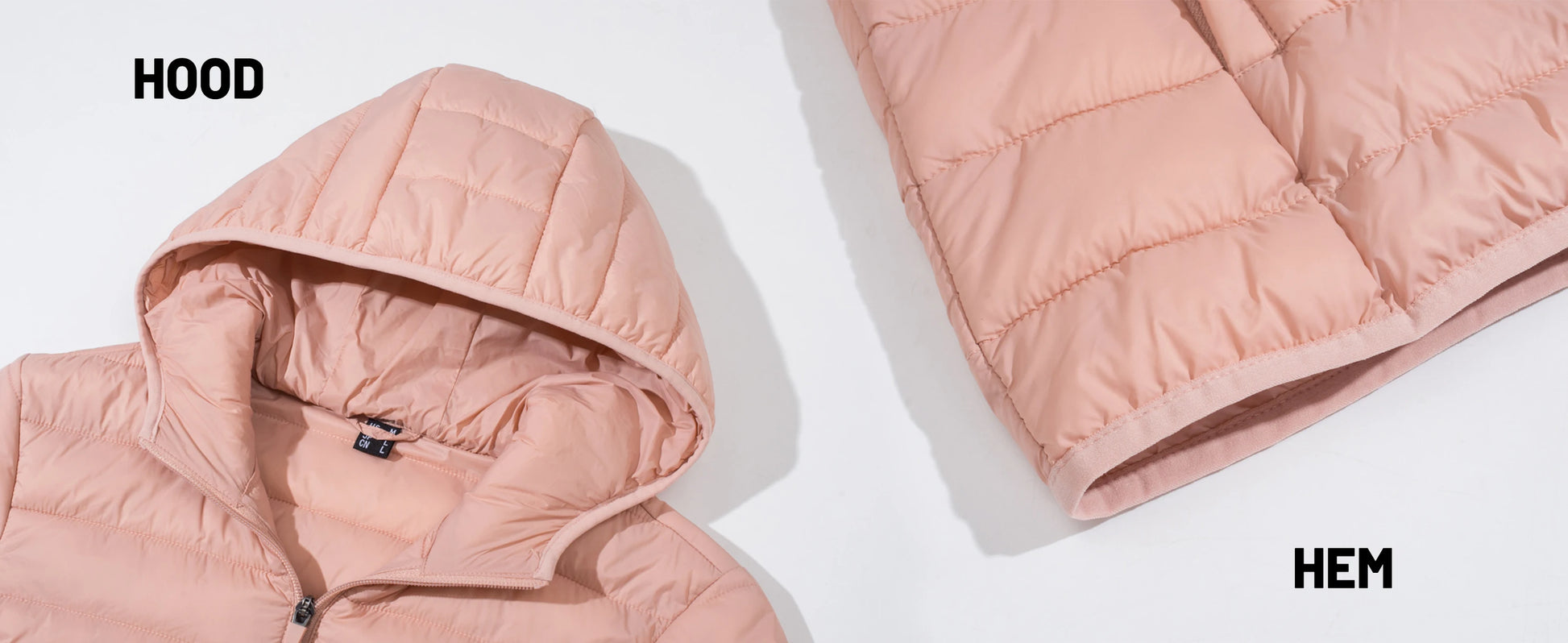 Full Zip Up Hooded Puffer Women's Winter Quilted Warm Down Coats Casual Windbreaker Padded Outwear Outdoor Jacket - The Clothing Company Sydney