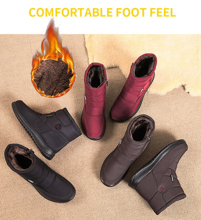 Thick Plush Winter Boots for Women Non-slip Waterproof Snow Boots Flat Heels Warm Cotton Padded Shoes The Clothing Company Sydney