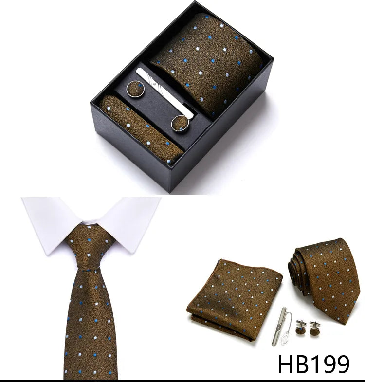 7.5 cm Business Ties Hanky Cufflink Set Tie Clips Green Necktie Corbatas For Men Wedding In Gift Box The Clothing Company Sydney