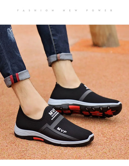 Summer Mesh Casual Shoes Breathable Slip on Mens Loafers Lightweight Sneakers Non-slip Walking Shoes The Clothing Company Sydney