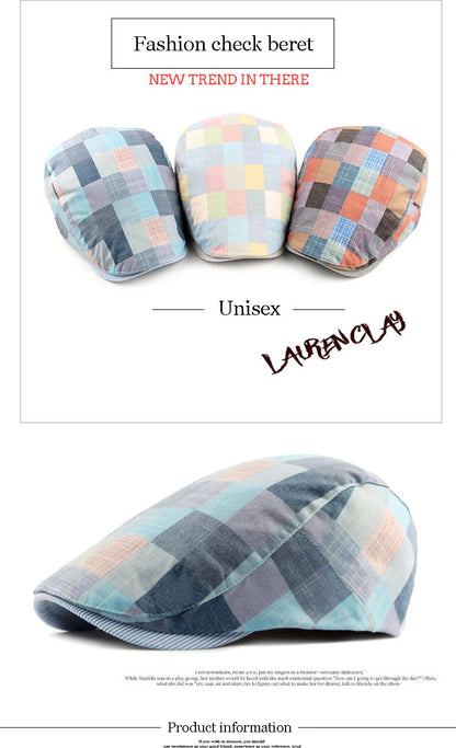 Men Autumn Peaked Cap Women Retro Style Pattern Beret Outdoor Casual Fashion Trend Forward Ivy Newsboy Hat - The Clothing Company Sydney