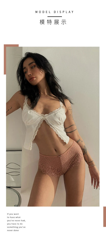 Women's Panties Lace Underwear Sexy Low-Waist Briefs Hollow Out G String Underpants Lingerie The Clothing Company Sydney