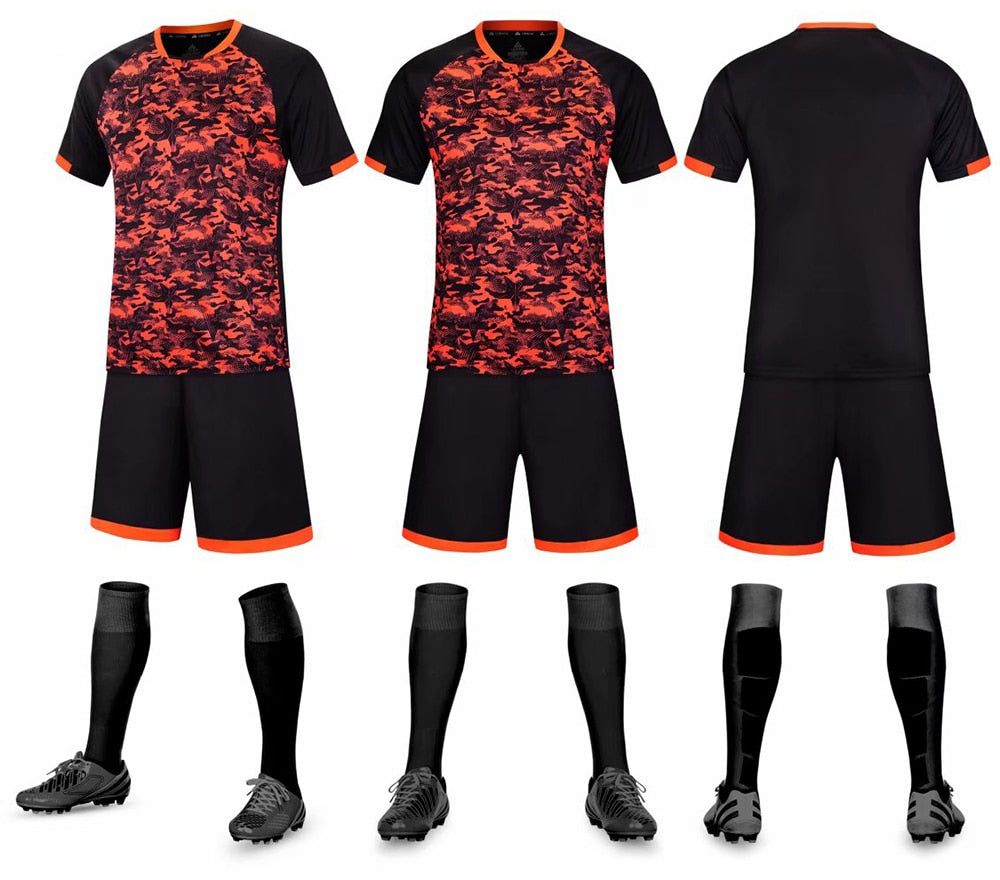 Children Adult Football Jerseys Boys and girls Soccer Clothes Sets youth soccer sets training jersey suit with socks and Shin guards The Clothing Company Sydney