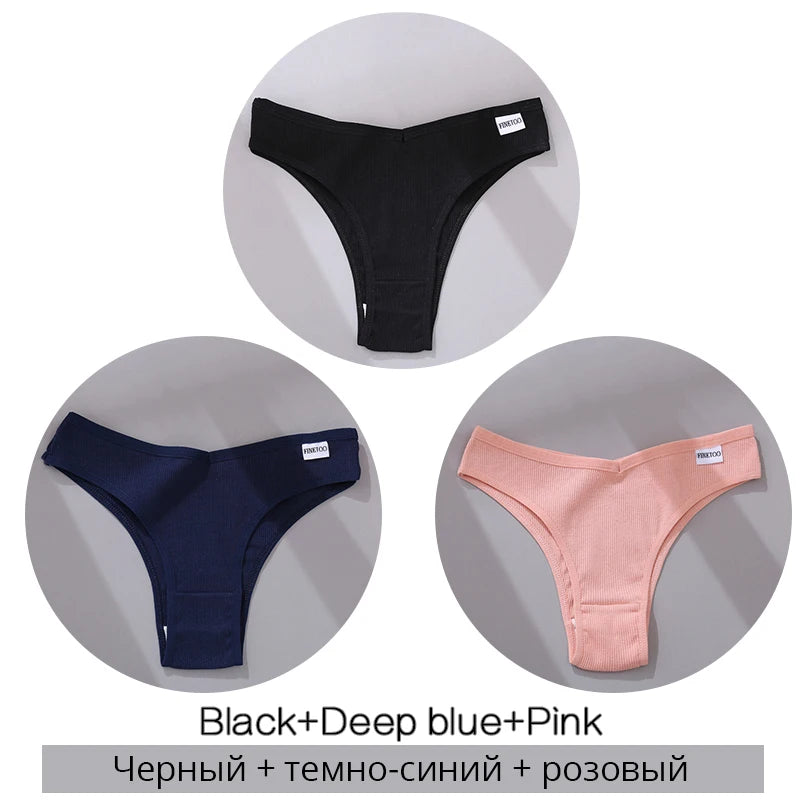 3 Pack Cotton Women's Panties Low Rise Female Seamless Underwear Breathable Underpants Intimates Lingerie The Clothing Company Sydney