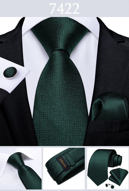 Men's Tie Teal Green Paisley Novelty Design Silk Wedding Tie for Men Handky cufflink Tie Set Party Business Fashion Set The Clothing Company Sydney
