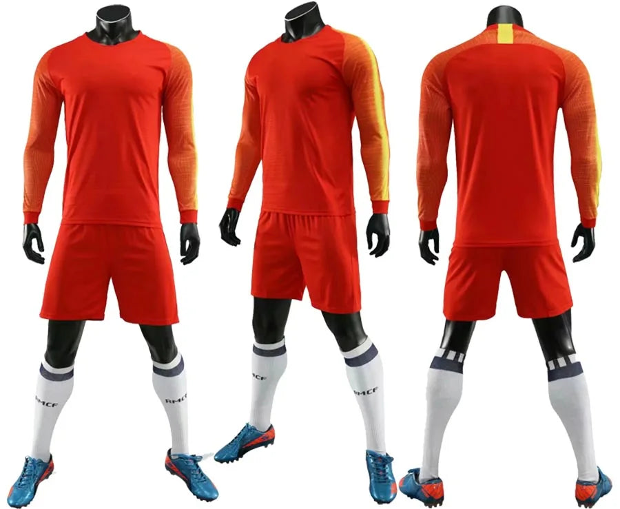Mens Womens Kids Long Sleeve Soccer Jersey Set Custom Football Jerseys Uniform Team Kit blank Football Set The Clothing Company Sydney