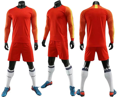 Mens Womens Kids Long Sleeve Soccer Jersey Set Custom Football Jerseys Uniform Team Kit blank Football Set The Clothing Company Sydney
