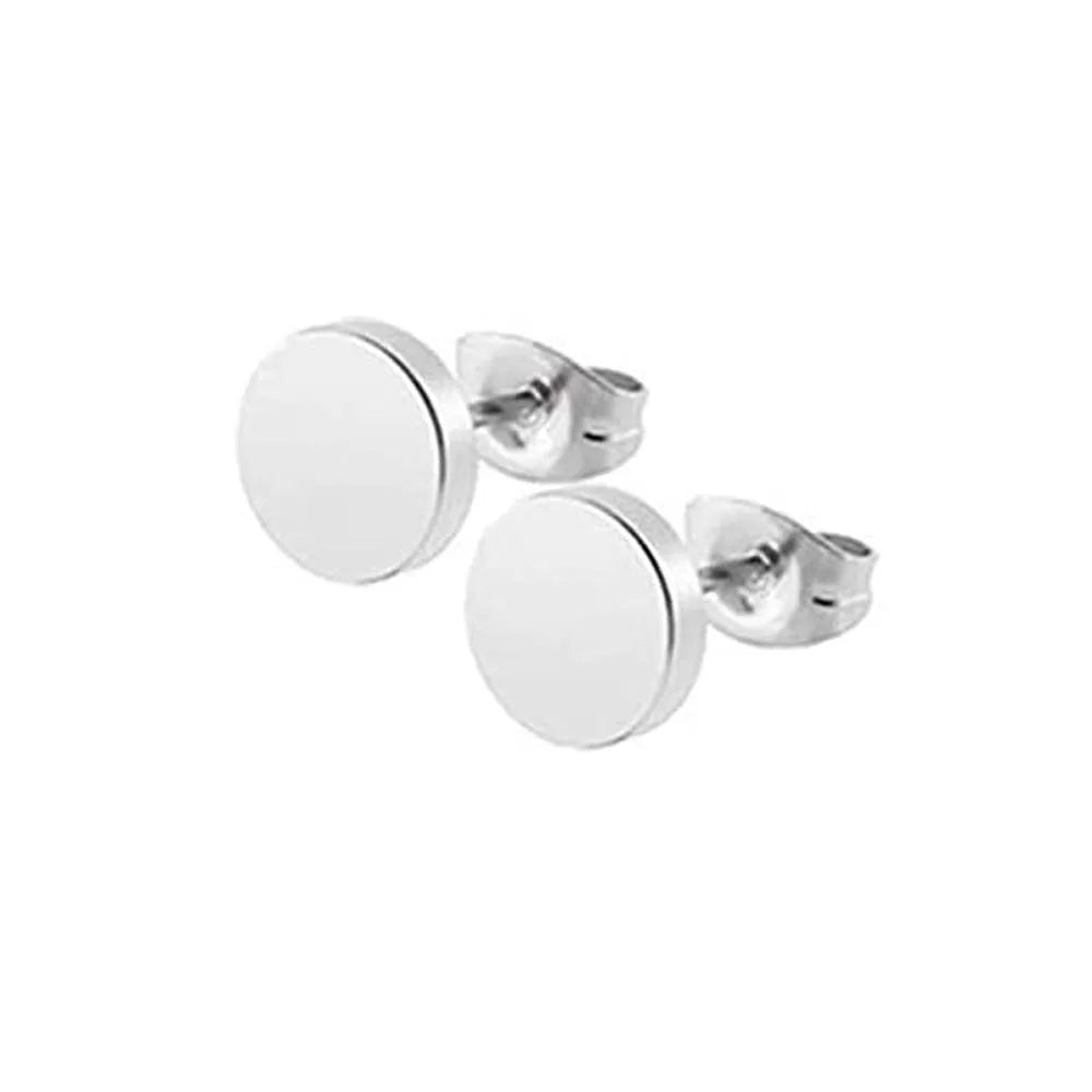 3-8mm Small Black Silver Colour Earrings Stone CZ Crystal Ear Studs Surgical Steel Cubic Unisex Accessories - The Clothing Company Sydney
