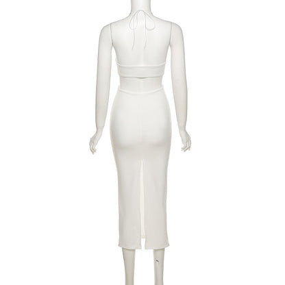 Summer Spaghetti Strap Halter Backless Maxi Dress Elegant Bandage Sleeveless Club Party Dresses Bodycon Dress The Clothing Company Sydney