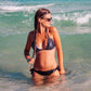 Women's Low Waist Bikini Set Vintage Polka Dot Print Swimwear Bandage Swimsuit Retro Floral Bathing Suit Beachwear The Clothing Company Sydney