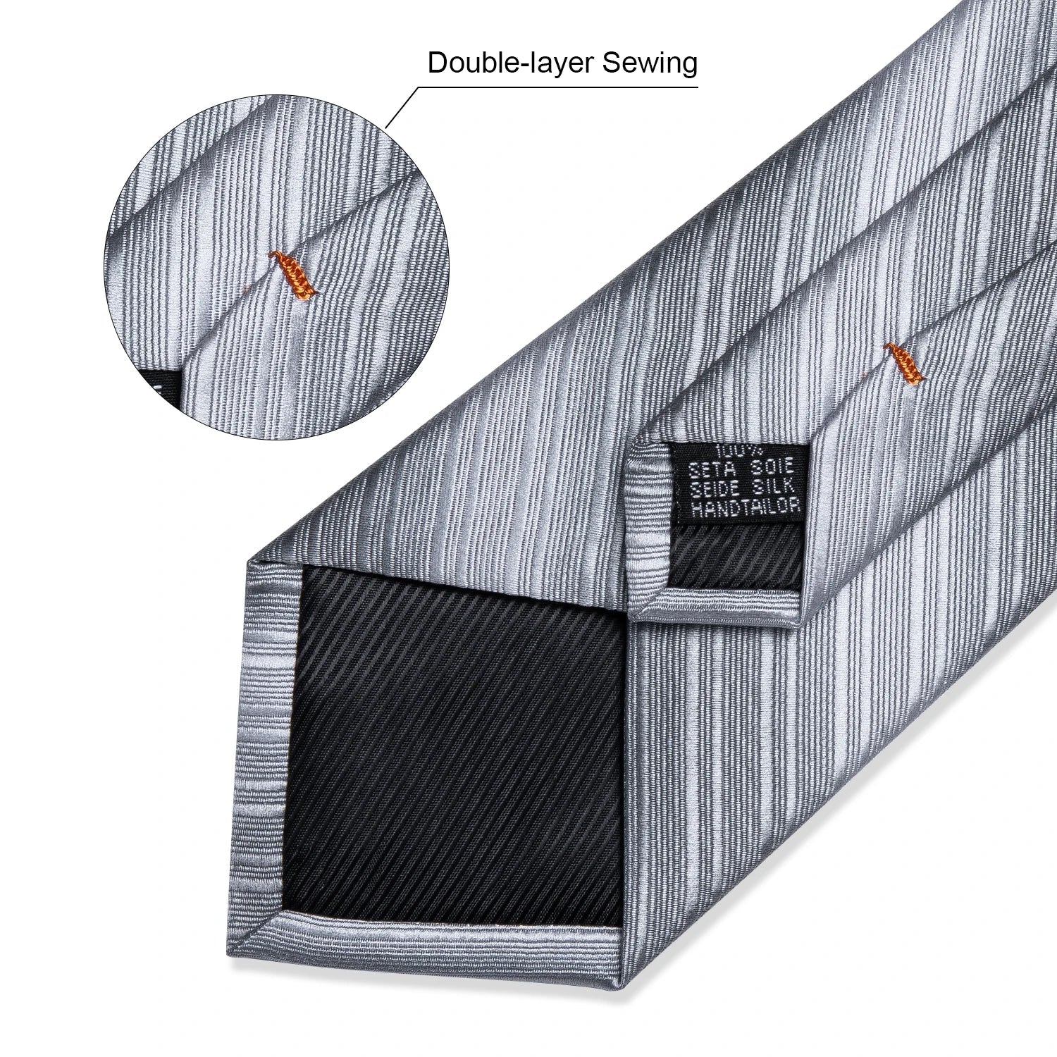Gray Paisley Silk Tie Set – Men’s Wedding Tie, Pocket Square & Cufflinks The Clothing Company Sydney