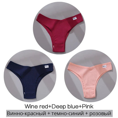 3 Pack Cotton Women's Panties Low Rise Female Seamless Underwear Breathable Underpants Intimates Lingerie The Clothing Company Sydney
