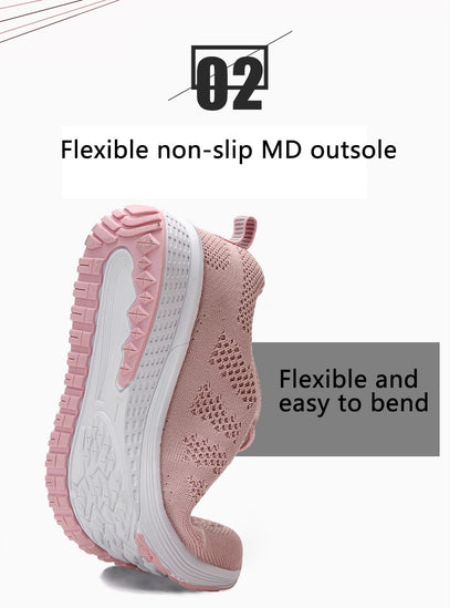 Women's Casual Shoes Breathable Walking Mesh Lace Up Flat Shoes Sneakers The Clothing Company Sydney