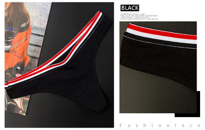Sports Style Low Waist Thong  No Trace Cotton T Panties  G String Bikini Underwear - The Clothing Company Sydney