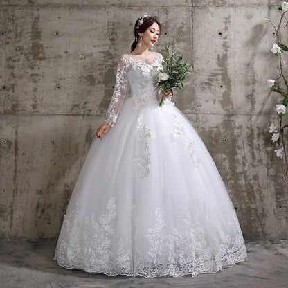 Long Sleeve Ball Gown Luxury Lace Wedding Dresses Plus Size Wedding Dress The Clothing Company Sydney