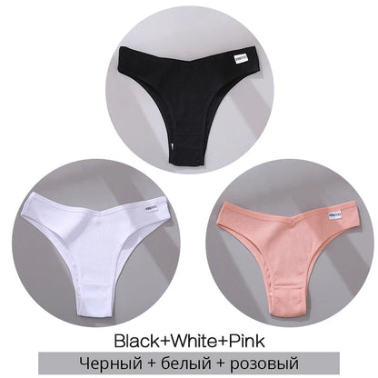 3 Pack Cotton Women's Panties Low Rise Female Seamless Underwear Breathable Underpants Intimates Lingerie The Clothing Company Sydney