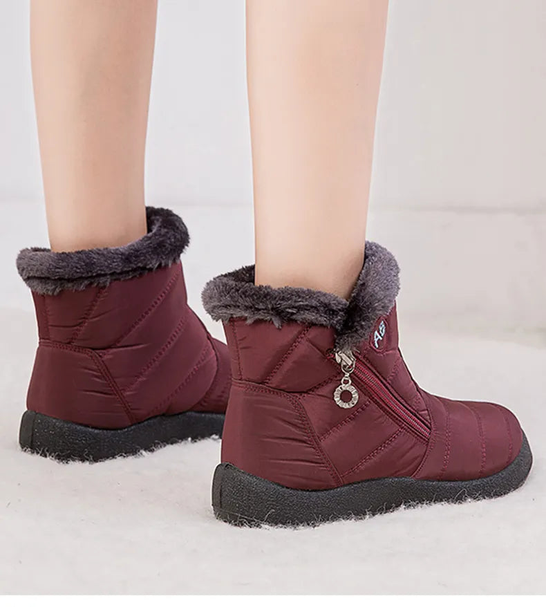 Women's Thick Plush Snow Boots Winter Waterproof Non-slip Platform Ankle Boots Women Warm Cotton Padded Shoes The Clothing Company Sydney