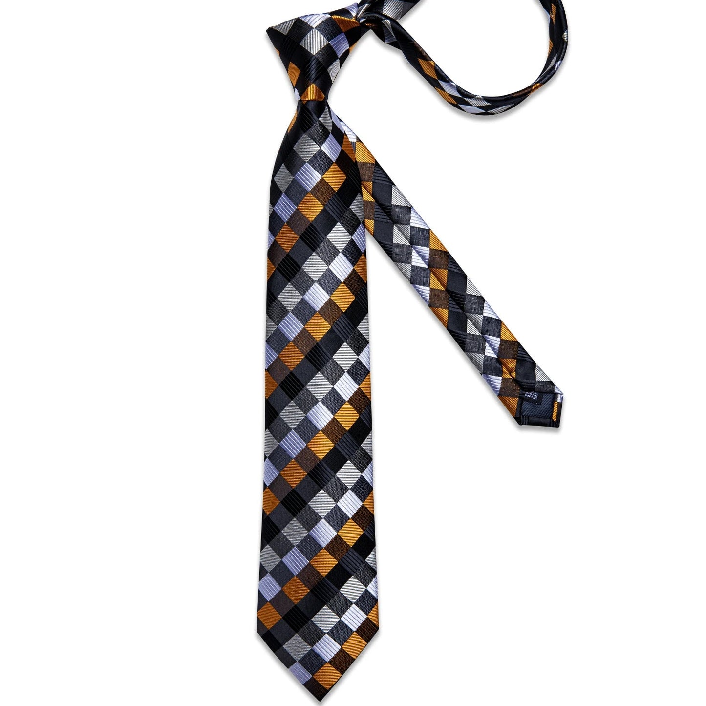 Plaid Print Men's Tie Set 8cm Width Neck Tie Handkerchief Cufflinks Business Wedding Tie Gift Set The Clothing Company Sydney