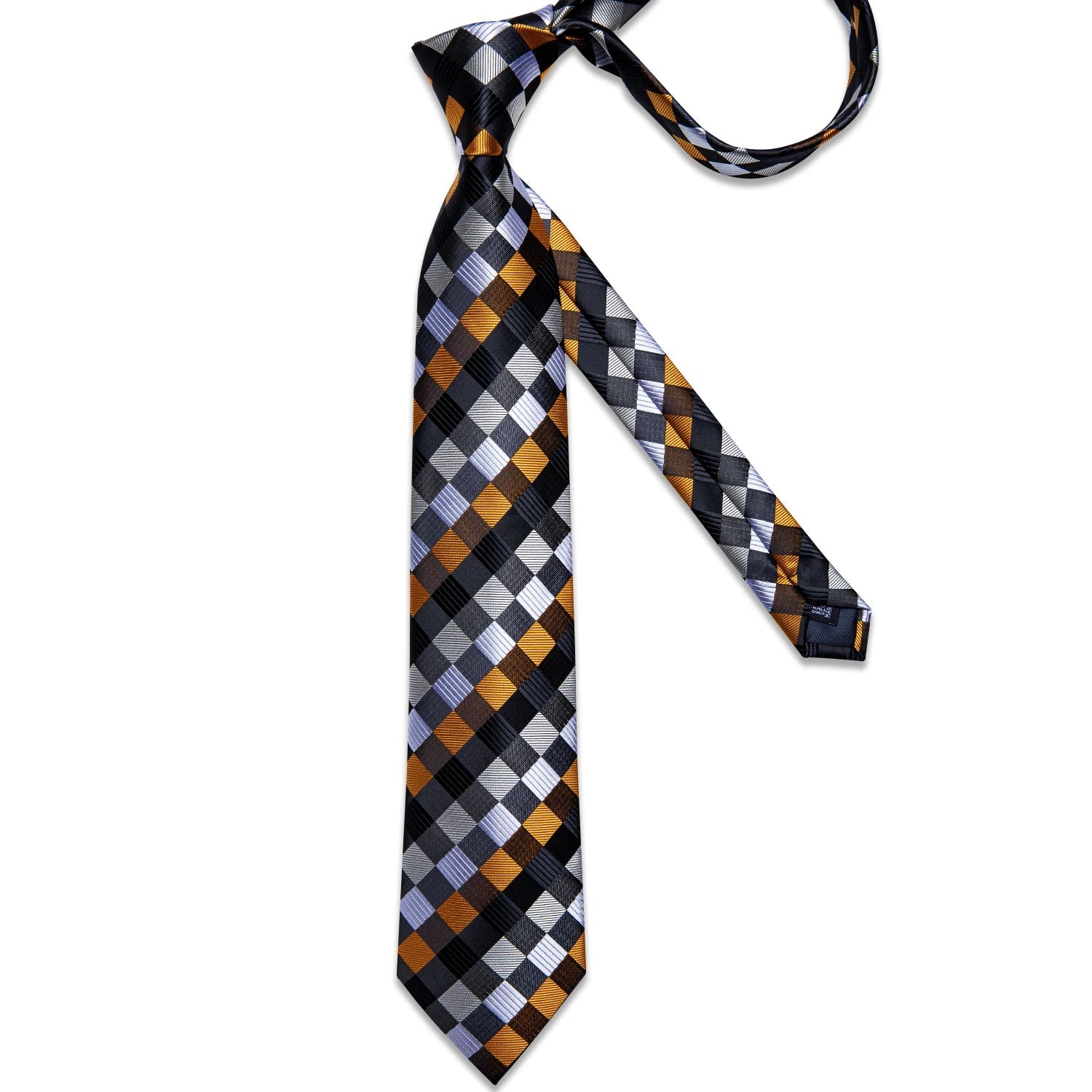 Plaid Print Men's Tie Set 8cm Width Neck Tie Handkerchief Cufflinks Business Wedding Tie Gift Set The Clothing Company Sydney