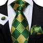 Men's Tie Teal Green Paisley Novelty Design Silk Wedding Tie for Men Handky cufflink Tie Set Party Business Fashion Set The Clothing Company Sydney