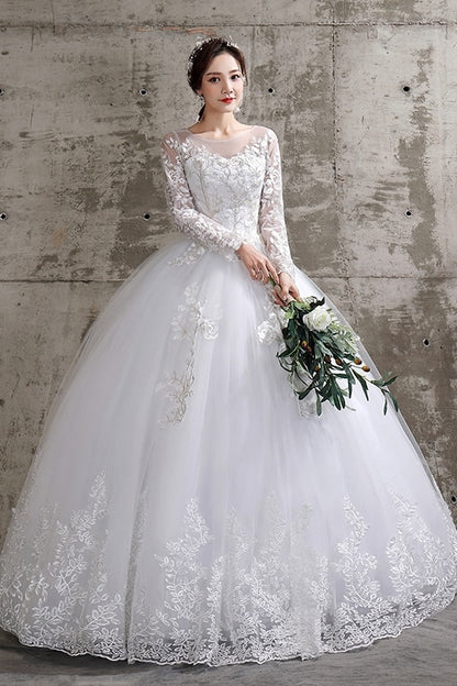Long Sleeve Ball Gown Luxury Lace Wedding Dresses Plus Size Wedding Dress The Clothing Company Sydney