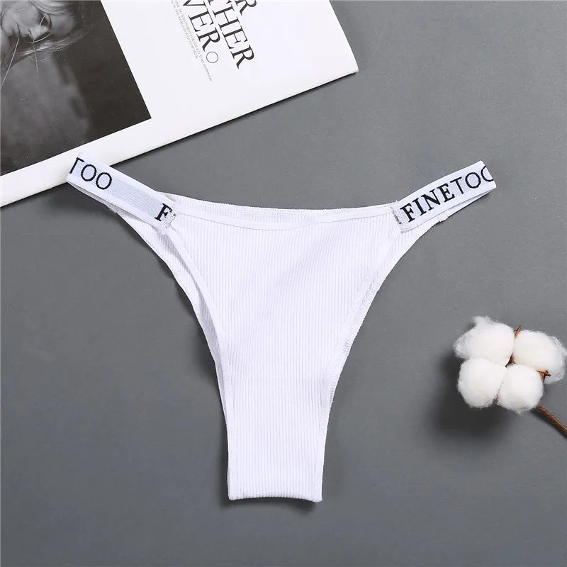 5 Pack Lingerie Womens Cotton Panties Letter Low Waist Female Briefs Underwear Comfort Underpants Intimates - The Clothing Company Sydney