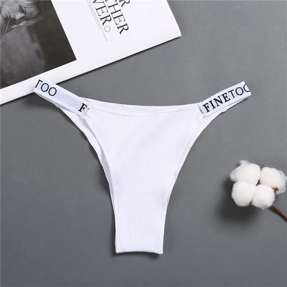 5 Pack Lingerie Womens Cotton Panties Letter Low Waist Female Briefs Underwear Comfort Underpants Intimates - The Clothing Company Sydney