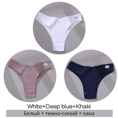 3 Pack Cotton Women's Panties Low Rise Female Seamless Underwear Breathable Underpants Intimates Lingerie The Clothing Company Sydney