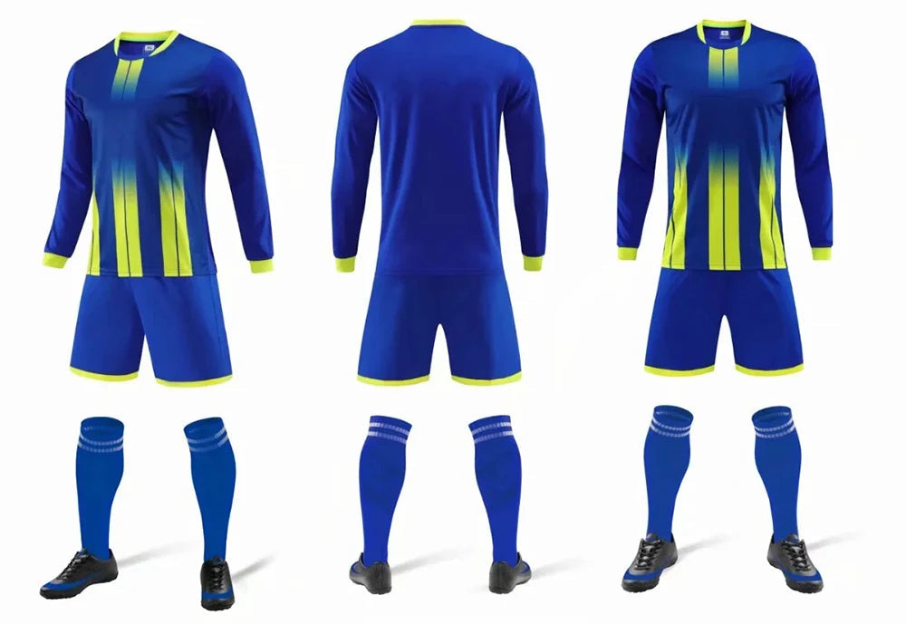 Long sleeve Customised Football Kits Kids Adult Soccer Jerseys Set Training Uniforms Sport Sets The Clothing Company Sydney