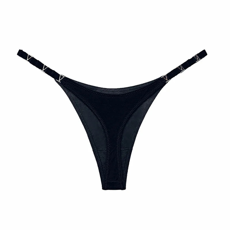 Seamless Thong Women's Underwear Briefs Panties Zebra Flower Low Rise Metal Buckle G String Bikini Undies The Clothing Company Sydney