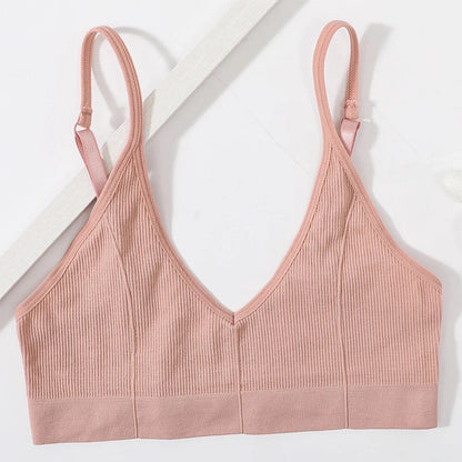 Seamless Tube Tops Bras U-shaped Back Lingerie Bralette Adjust Strap Bandeau Bra Ribbed Sports Underwear The Clothing Company Sydney