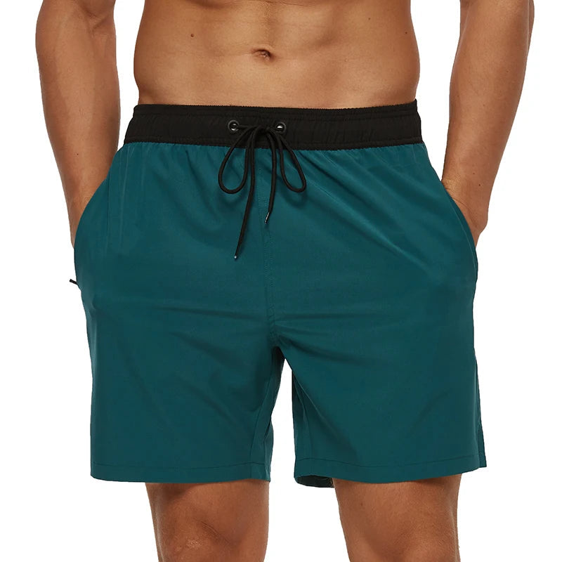 Men's Summer Swimming Board Shorts Sport Breathable Elastic Waist Mesh Liner With Pocket Shorts Swim Trunks The Clothing Company Sydney