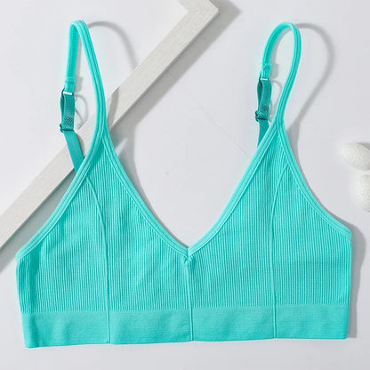 Seamless Tube Tops Bras U-shaped Back Lingerie Bralette Adjust Strap Bandeau Bra Ribbed Sports Underwear The Clothing Company Sydney