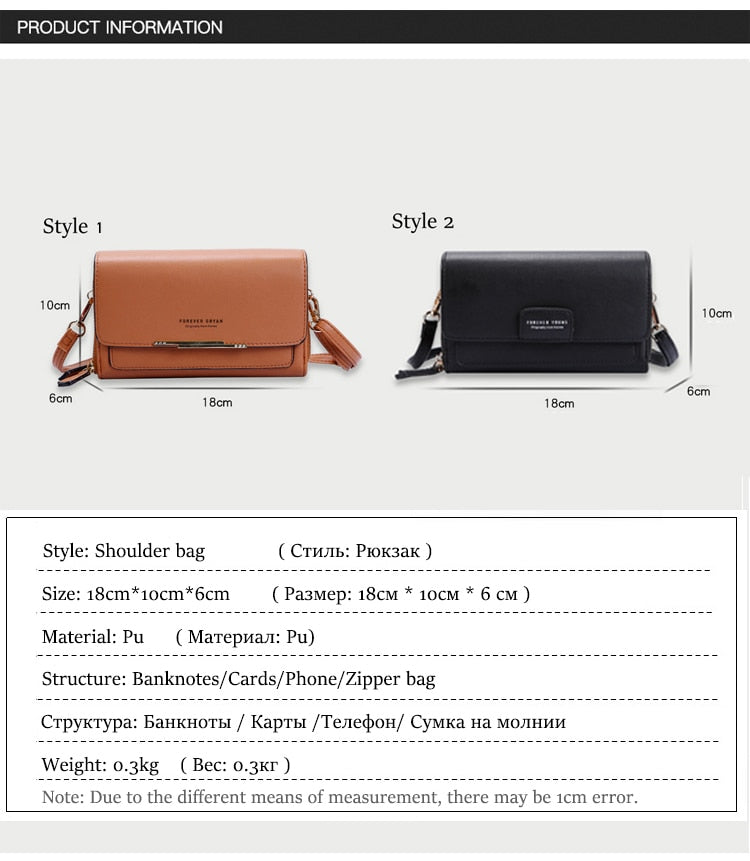 Women's Pu Leather Handbags Female Multifunctional Large Capacity Shoulder bags Fashion Crossbody Bags For Ladies Phone Purse The Clothing Company Sydney